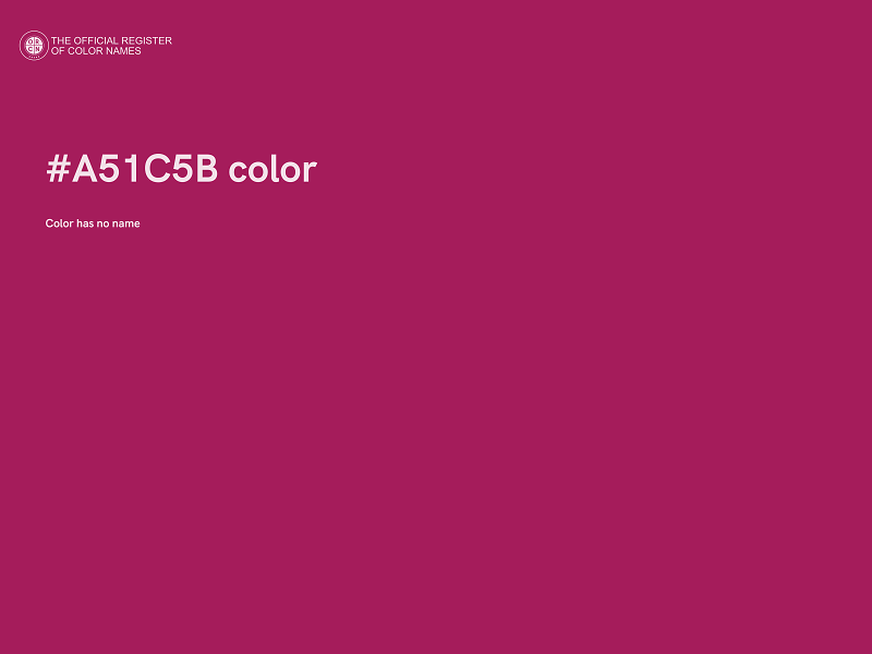 #A51C5B color image
