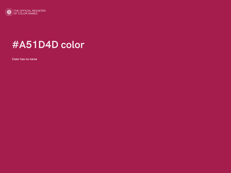 #A51D4D color image