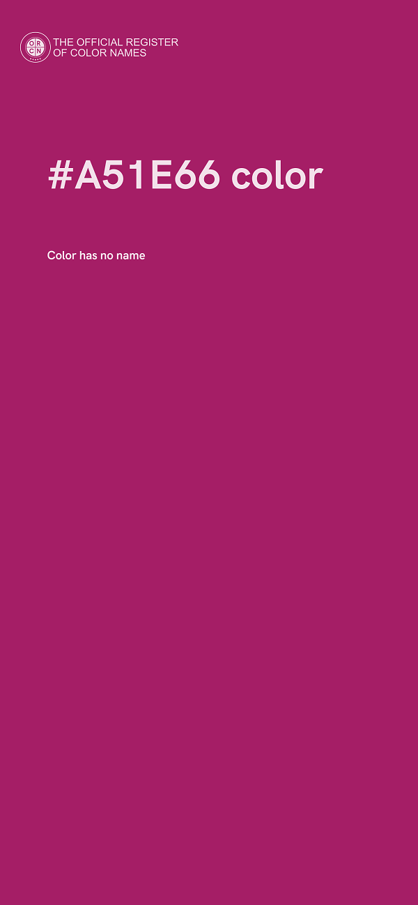 #A51E66 color image