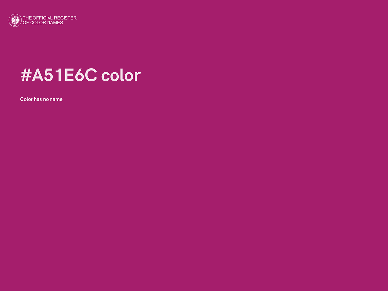 #A51E6C color image