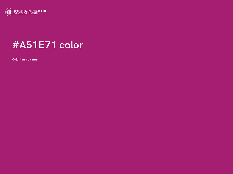 #A51E71 color image