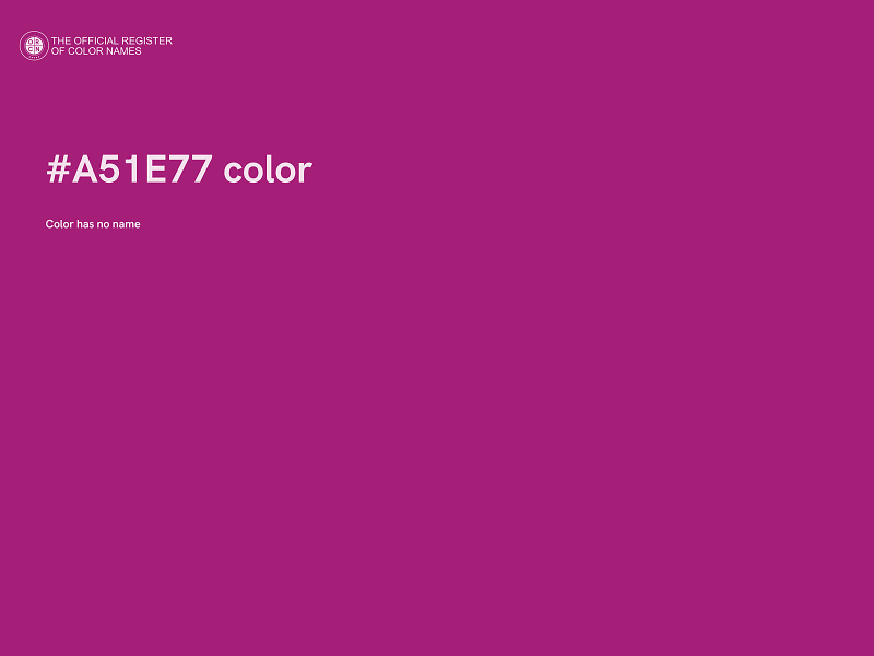 #A51E77 color image