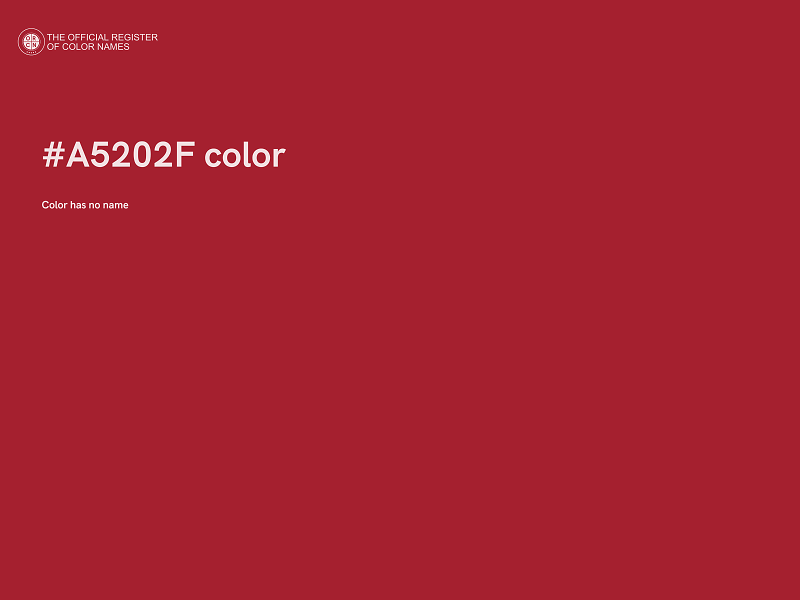 #A5202F color image