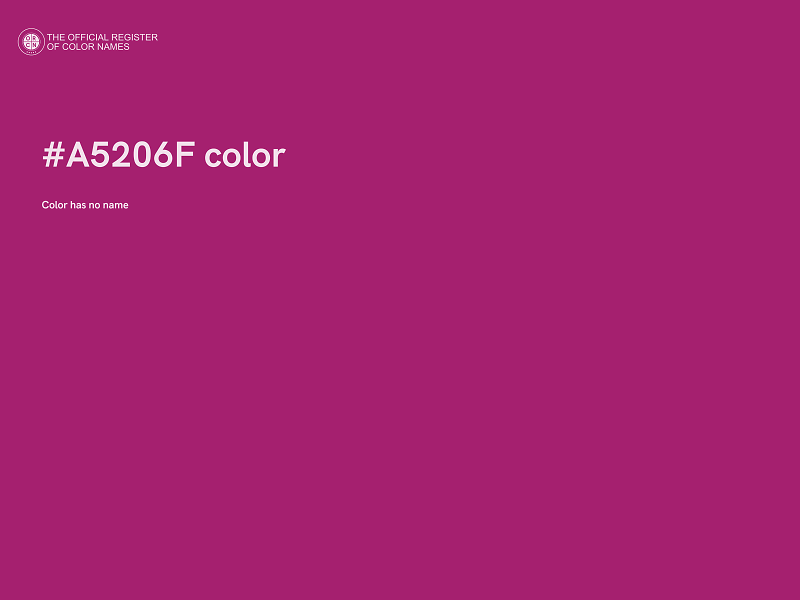 #A5206F color image