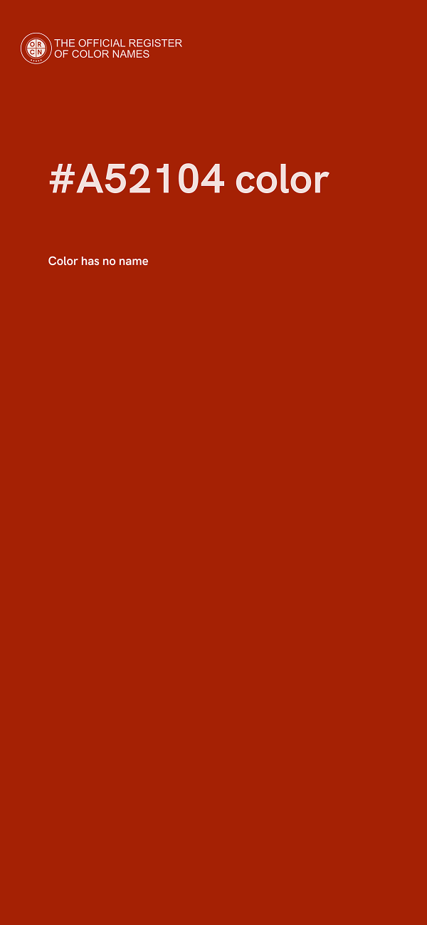 #A52104 color image