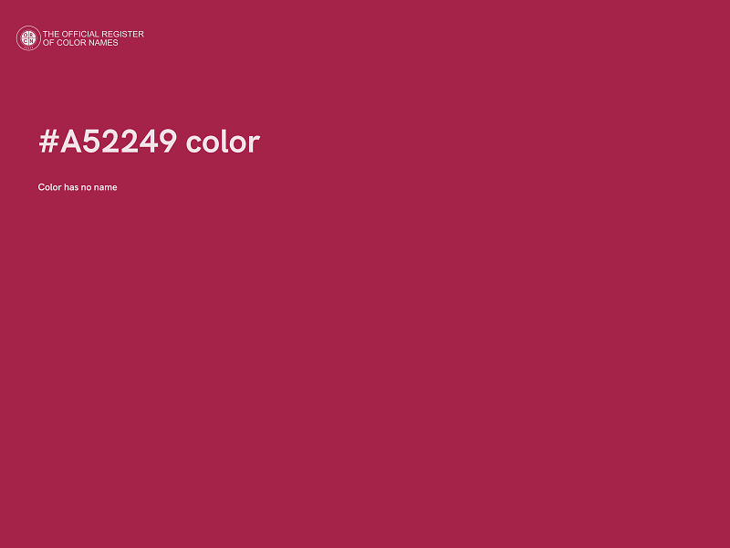 #A52249 color image