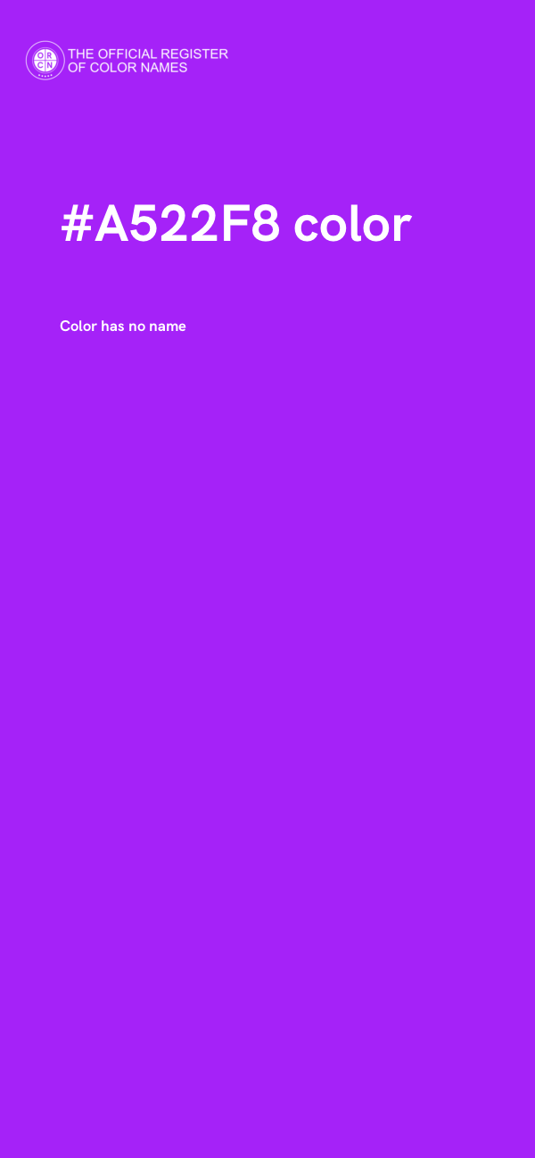 #A522F8 color image
