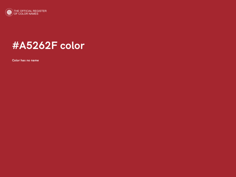 #A5262F color image