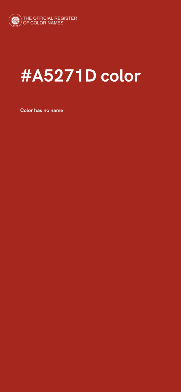 #A5271D color image