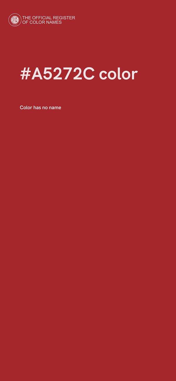 #A5272C color image