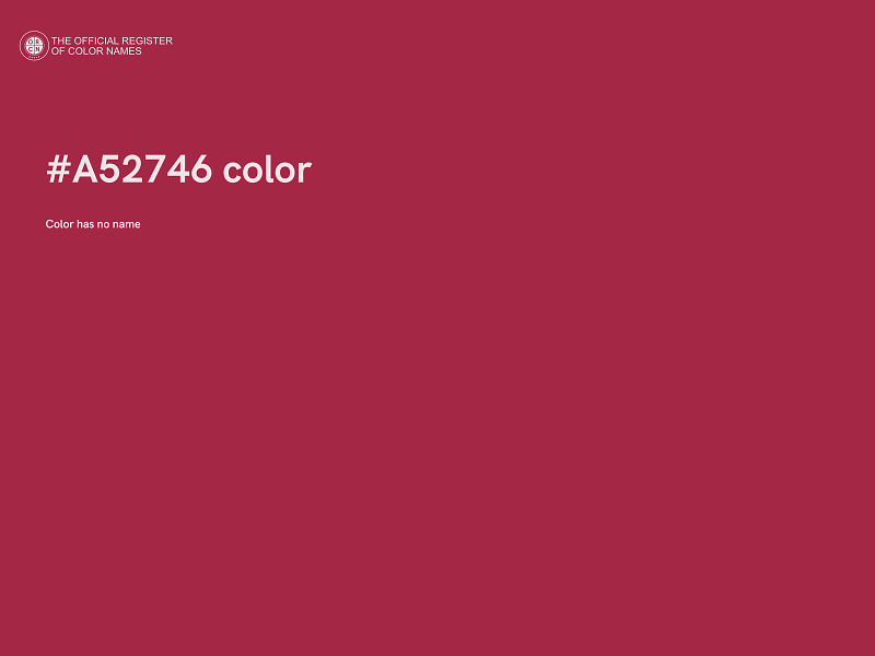 #A52746 color image