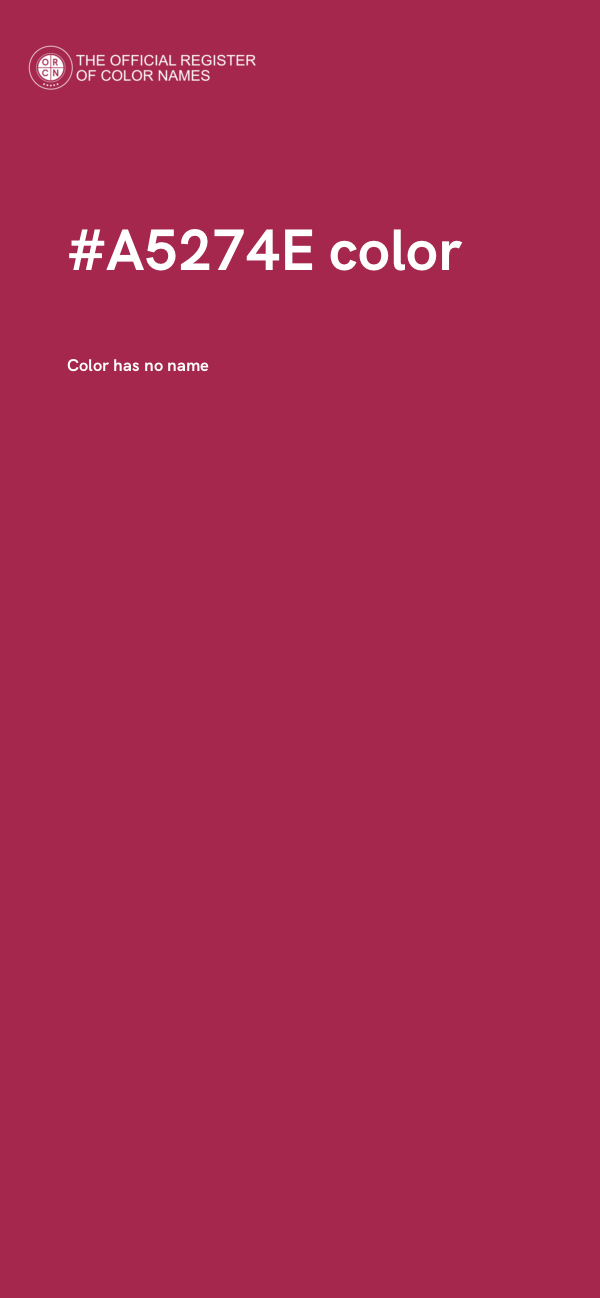 #A5274E color image