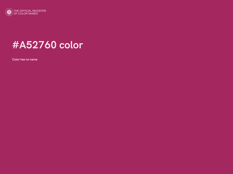 #A52760 color image