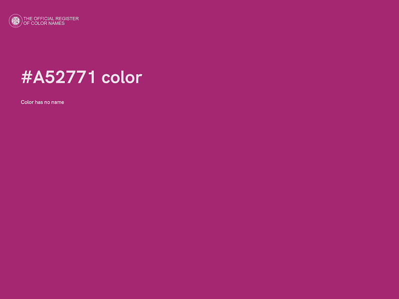 #A52771 color image