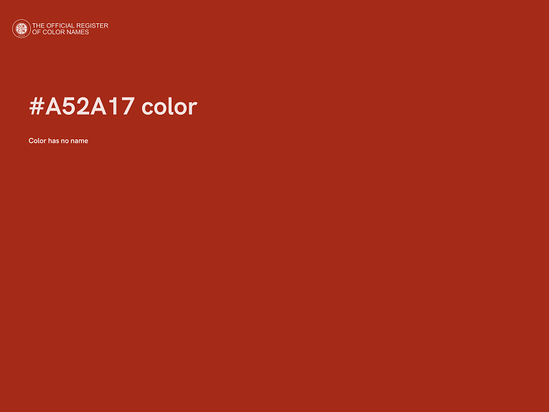 #A52A17 color image