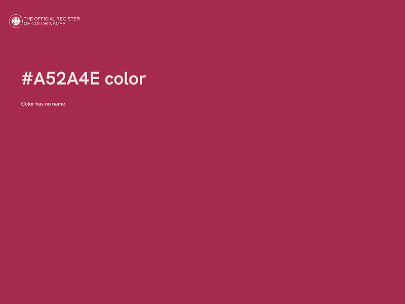 #A52A4E color image
