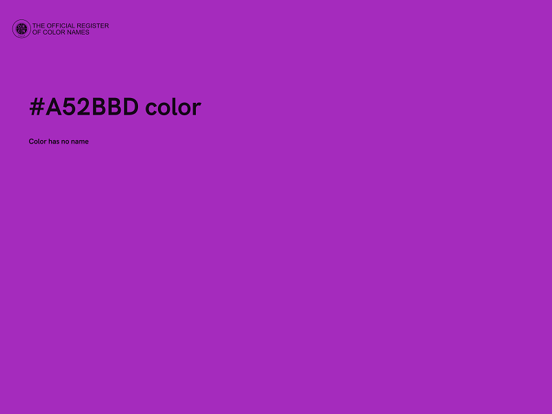 #A52BBD color image