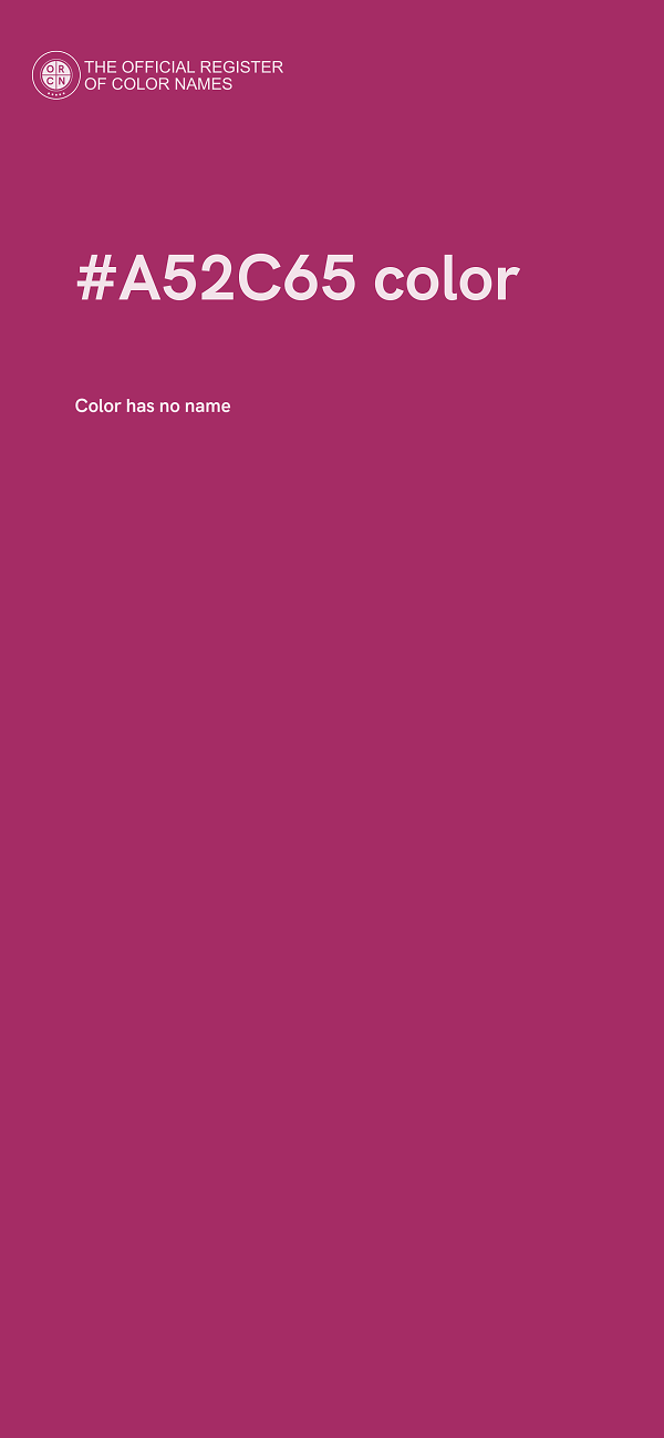 #A52C65 color image