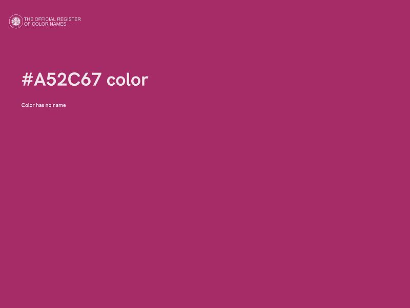 #A52C67 color image