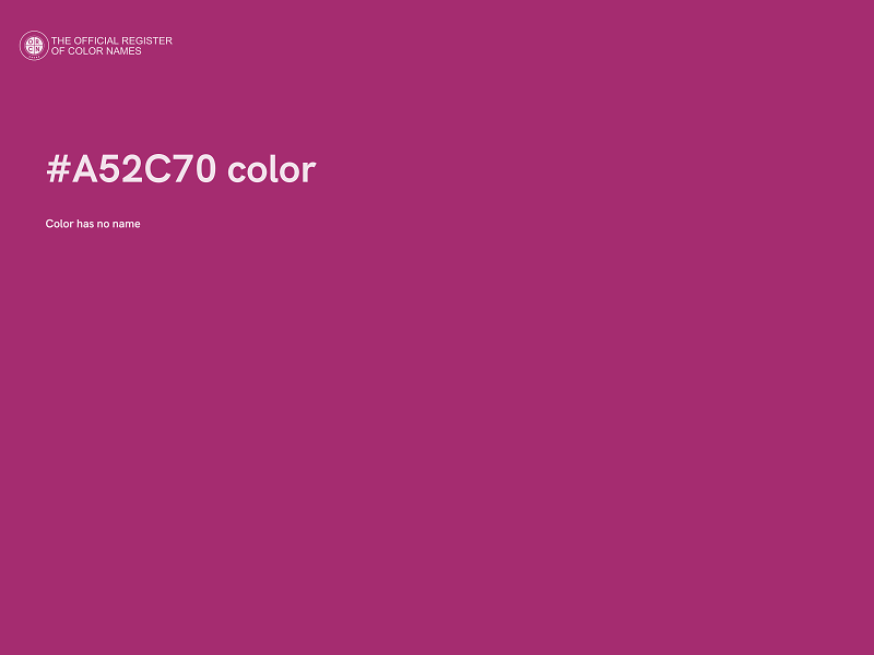 #A52C70 color image