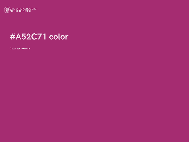 #A52C71 color image