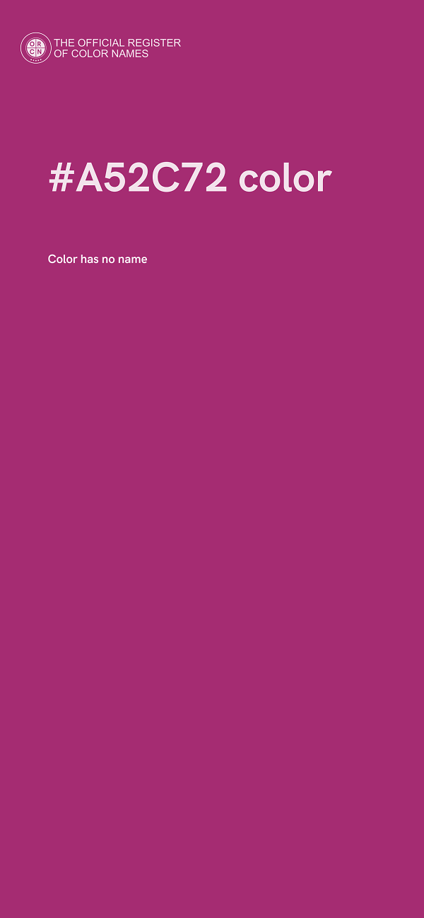 #A52C72 color image