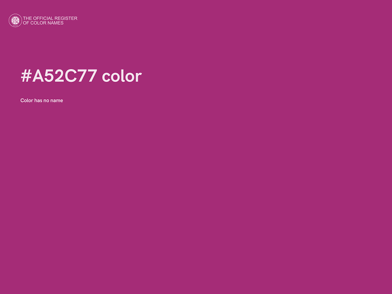 #A52C77 color image