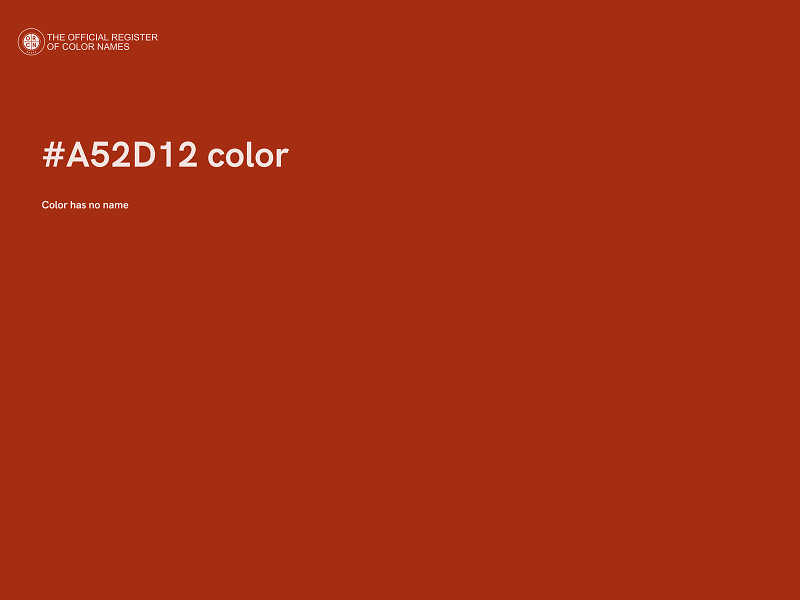 #A52D12 color image