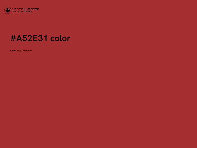 #A52E31 color image