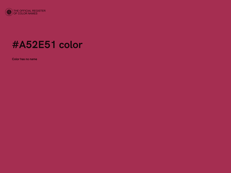 #A52E51 color image