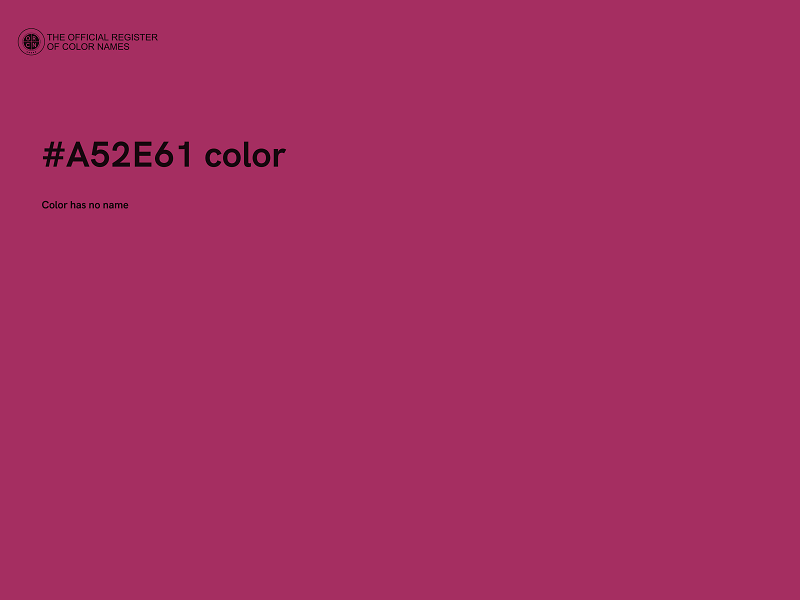 #A52E61 color image