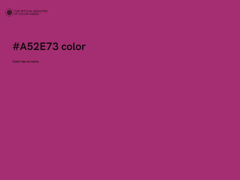 #A52E73 color image