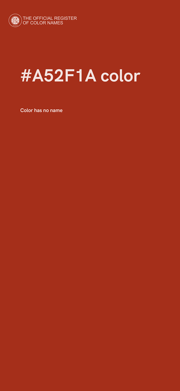 #A52F1A color image