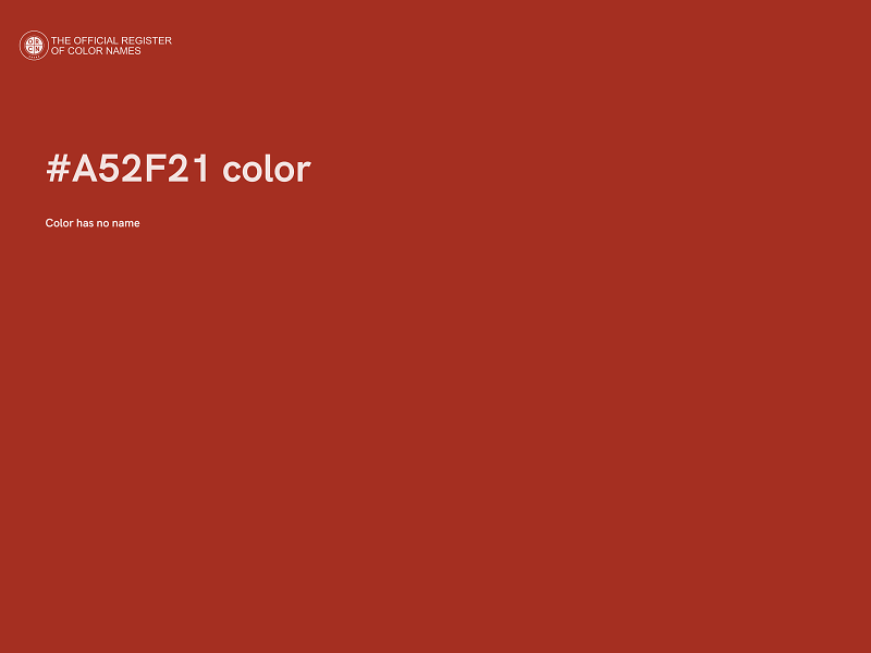 #A52F21 color image