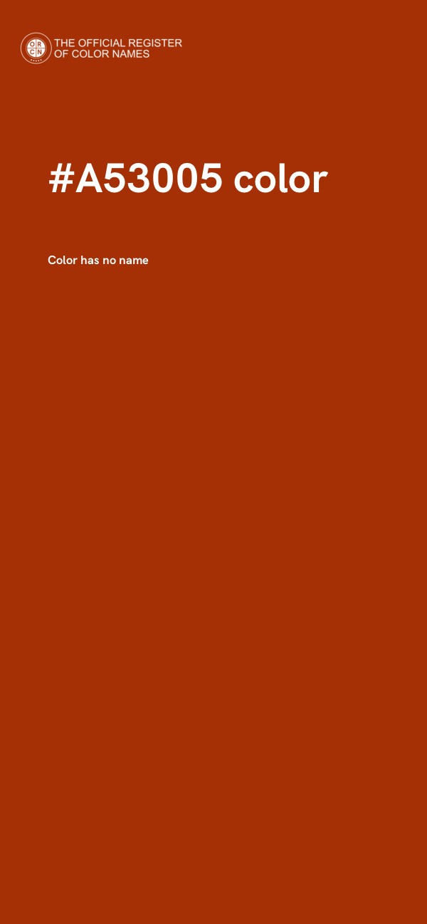 #A53005 color image