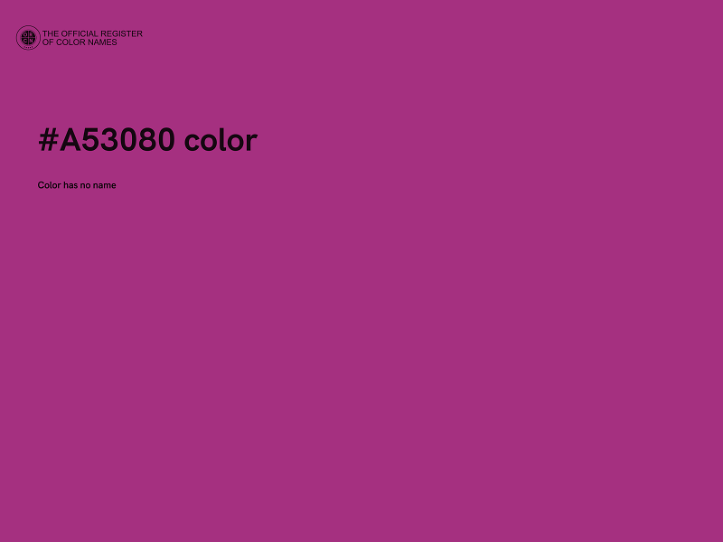 #A53080 color image