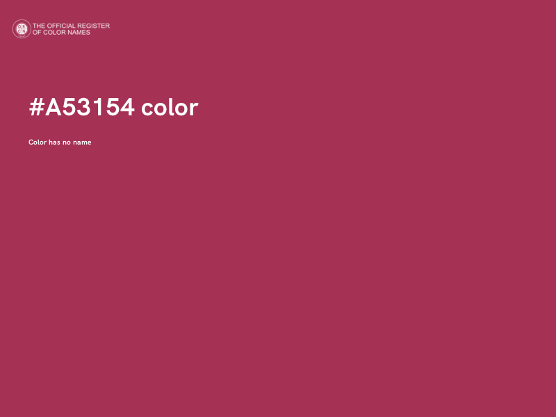 #A53154 color image