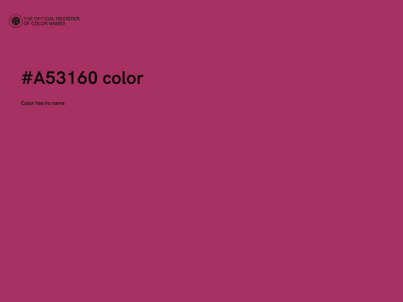 #A53160 color image