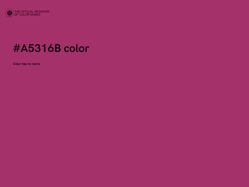 #A5316B color image