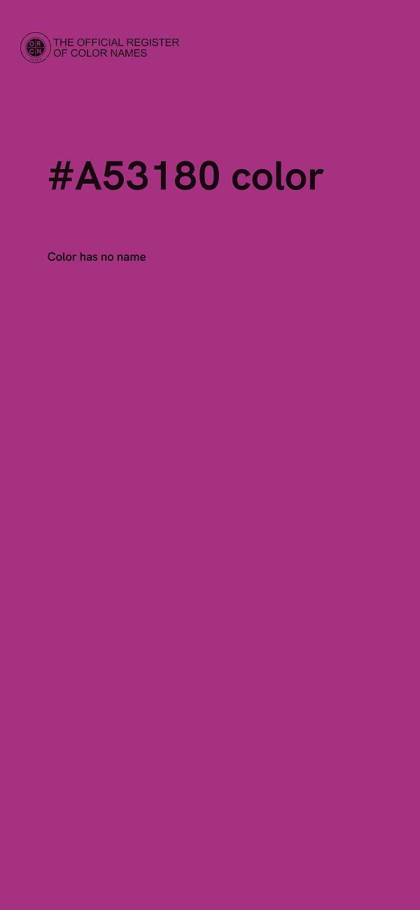 #A53180 color image