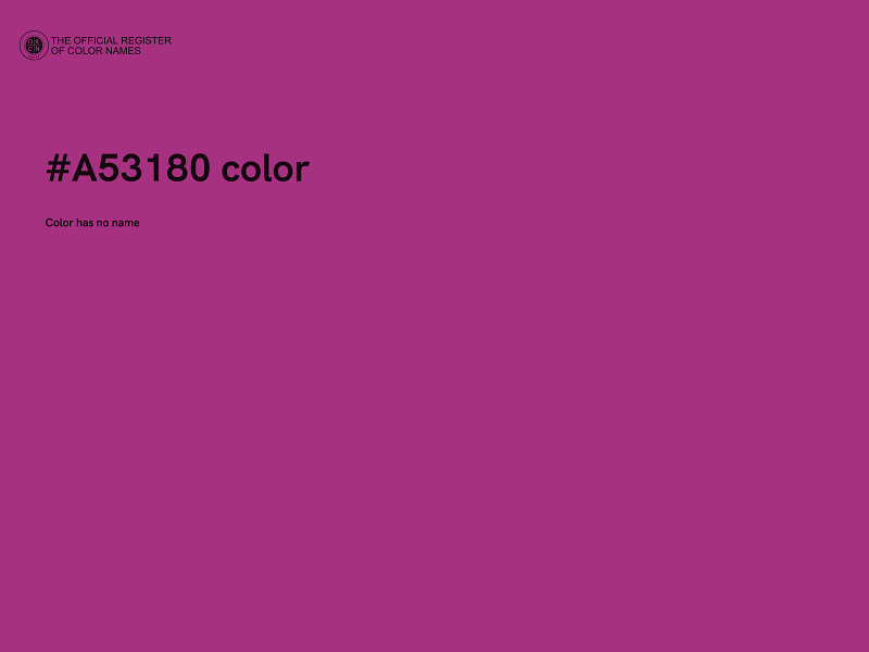 #A53180 color image