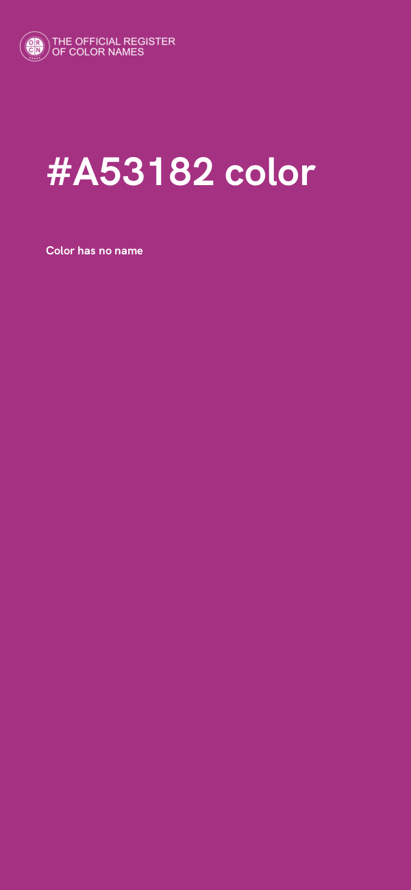 #A53182 color image