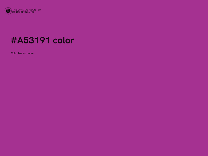 #A53191 color image