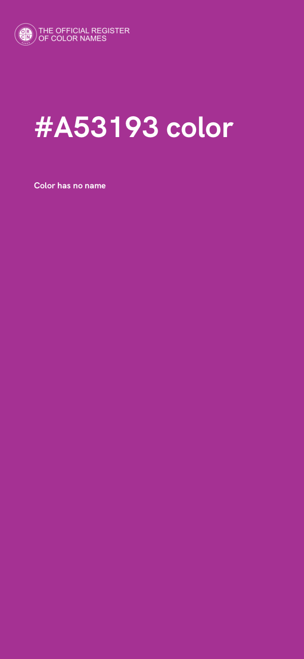 #A53193 color image