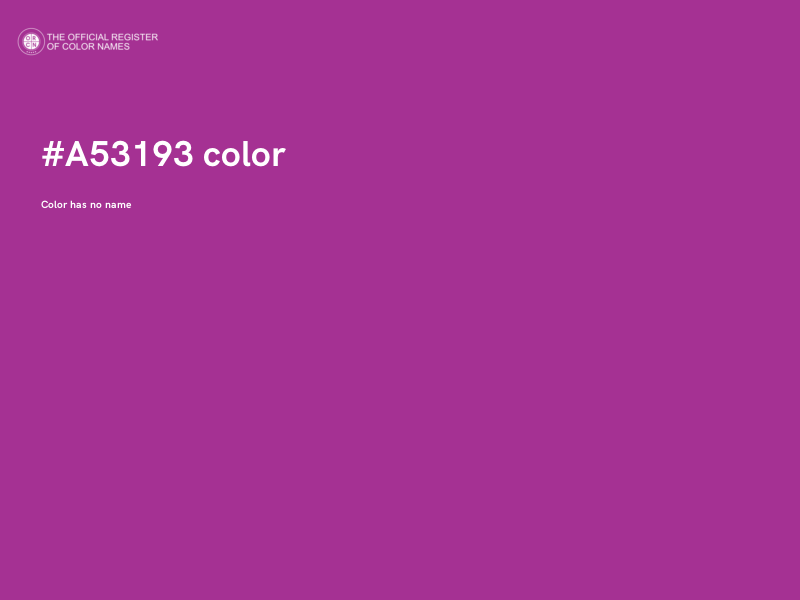 #A53193 color image