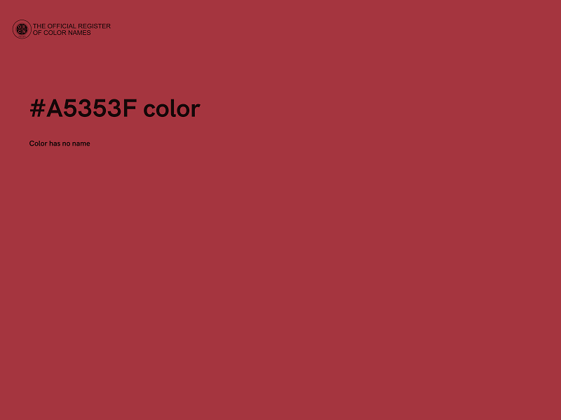 #A5353F color image