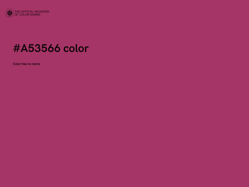 #A53566 color image