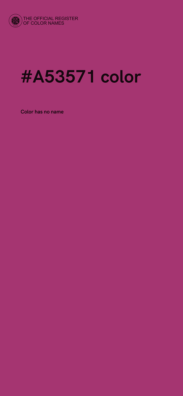 #A53571 color image