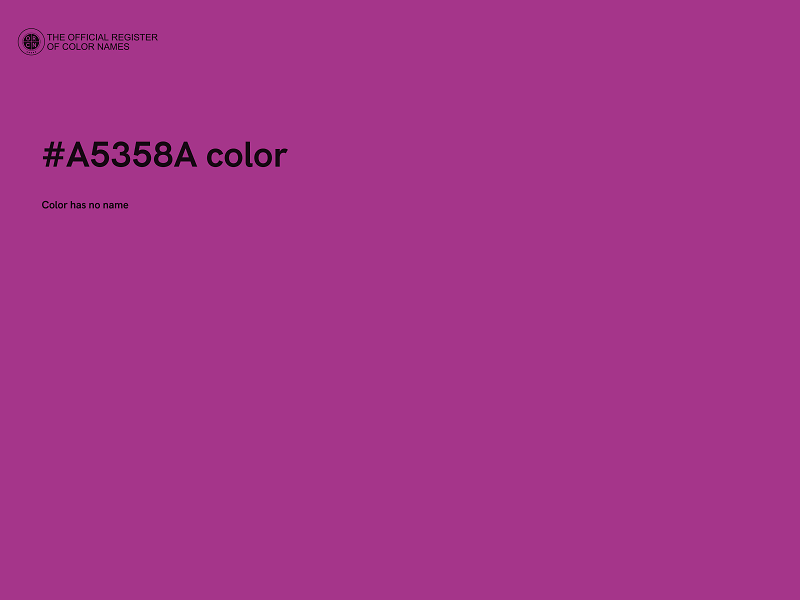 #A5358A color image