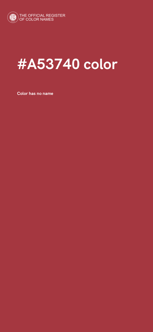 #A53740 color image